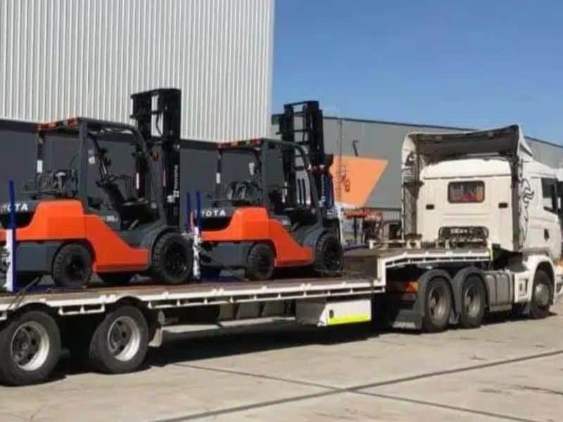 Backload forklift as part of our truck towing services