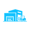 Warehouse forklift icon