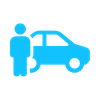 Person with car icon